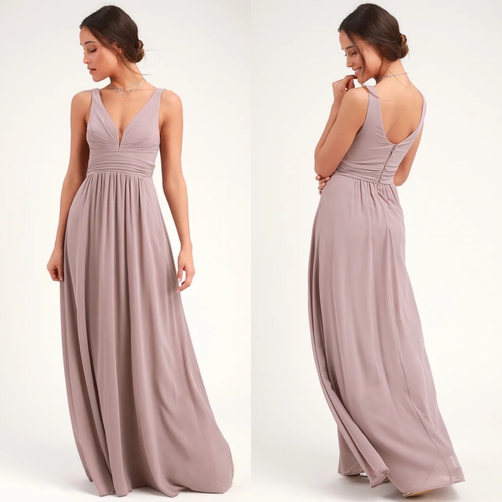 HOST PICK! Lulu's Leading Role Taupe Maxi Dress